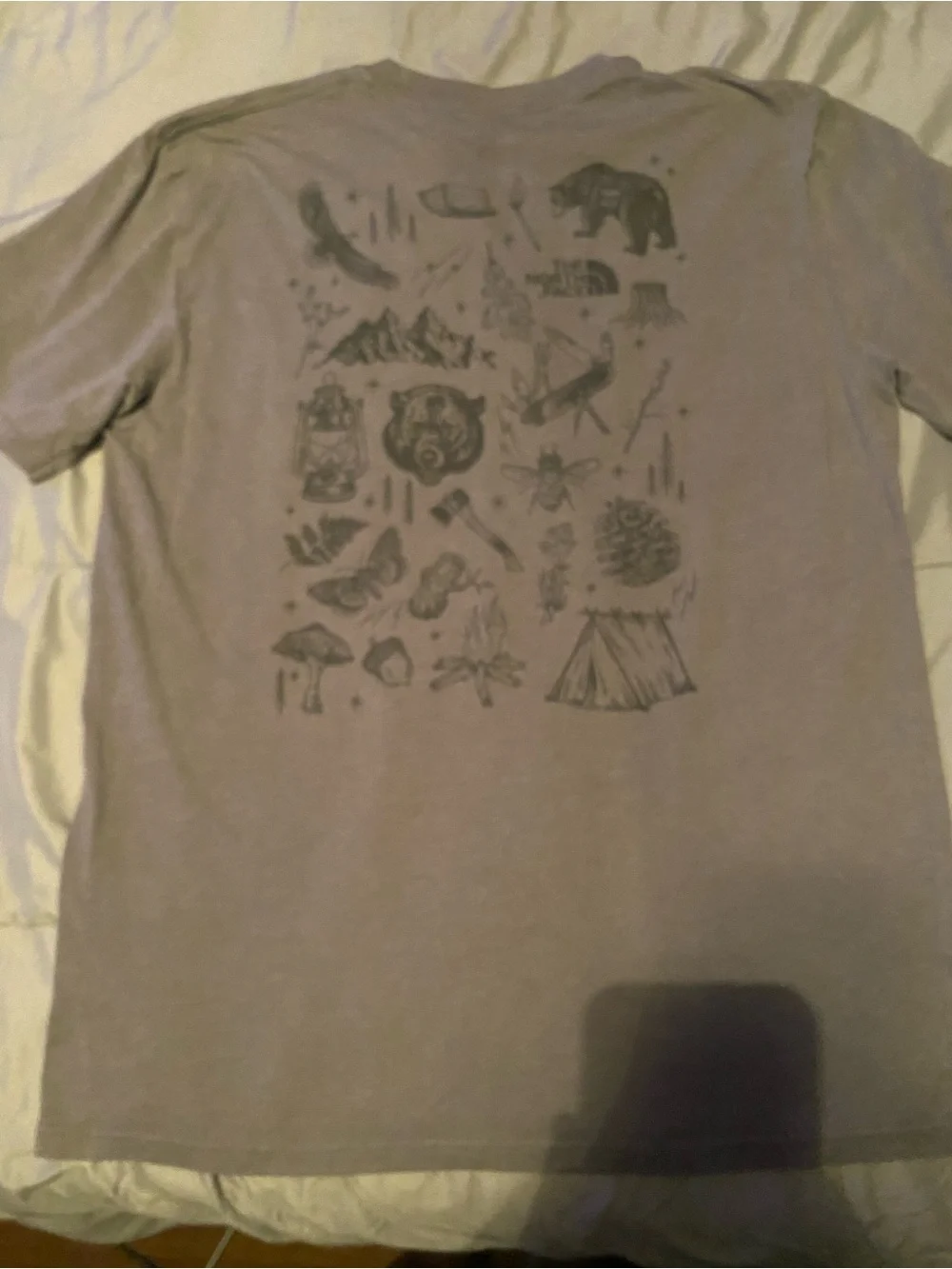 The North Face Mens Gray Graphic Tee - Never Stop Exploring
